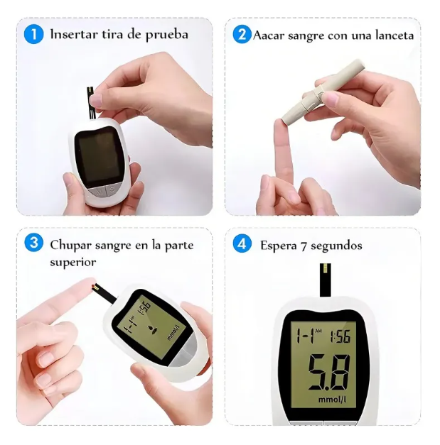 😊GLUCOMETRO DIGITAL - MEDIDOR DE GLUCOSA